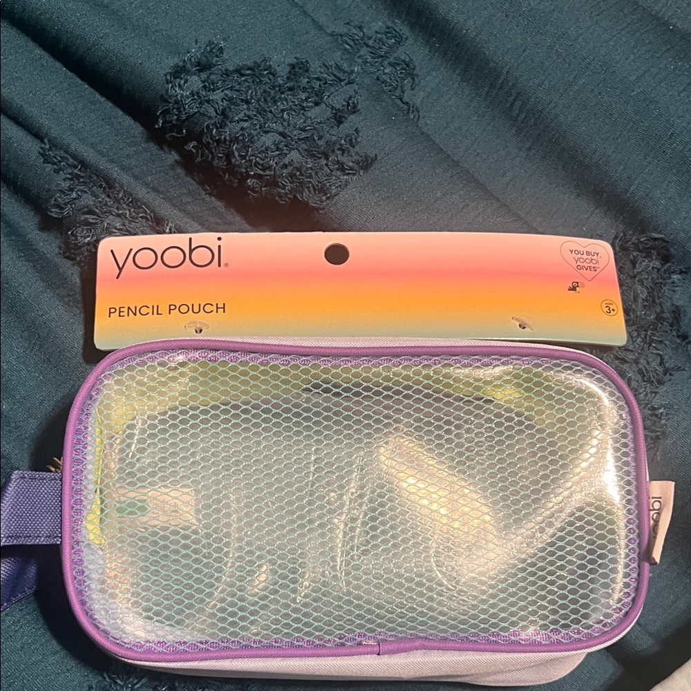 Yoobi Multicolor Pencil Pouch with Mesh Front
